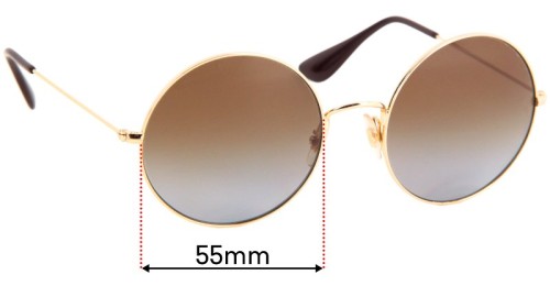 Ray-ban RB3592 001/13 55□20 145 2N JA-JO Sunglasses in Arista Gold and Violet - RB3592 | Ray